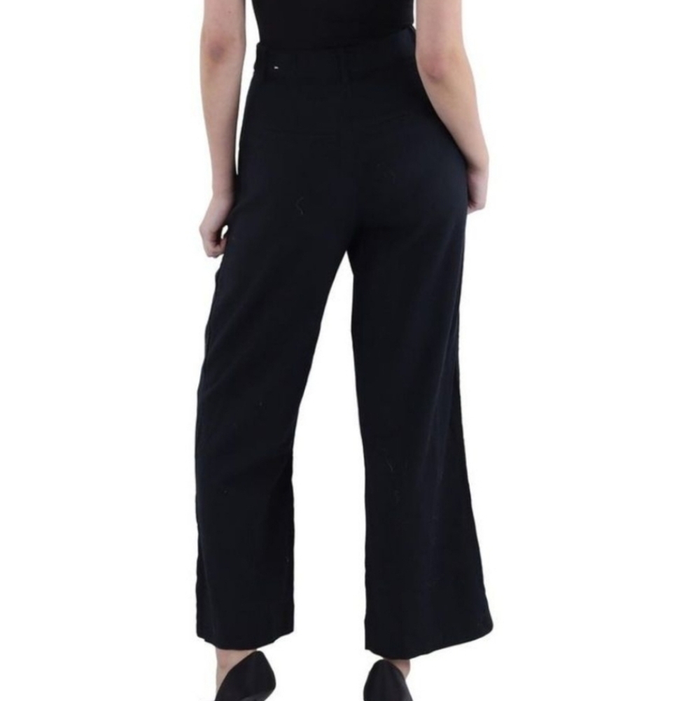 A&F Abercrombie & Fitch Linen Trouser Ultra High Wide Leg Pant 27S Short - Picture 2 of 6